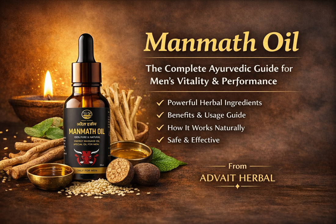 Manmath Oil: The Complete Ayurvedic Guide for Men’s Vitality, Strength & Performance