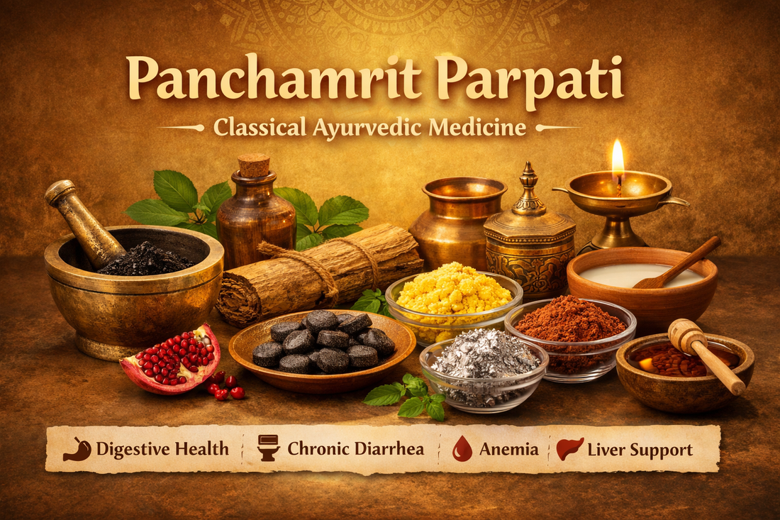 Panchamrit Parpati: Classical Ayurvedic Medicine for Grahani, Chronic Diarrhea & Digestive Disorders