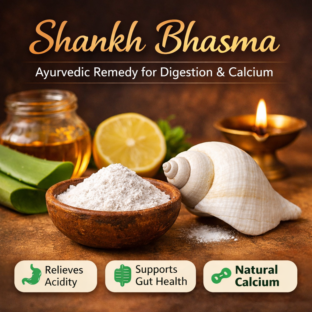 Shankh Bhasma: Ayurvedic Calcium for Digestion, Acidity & Gut Health