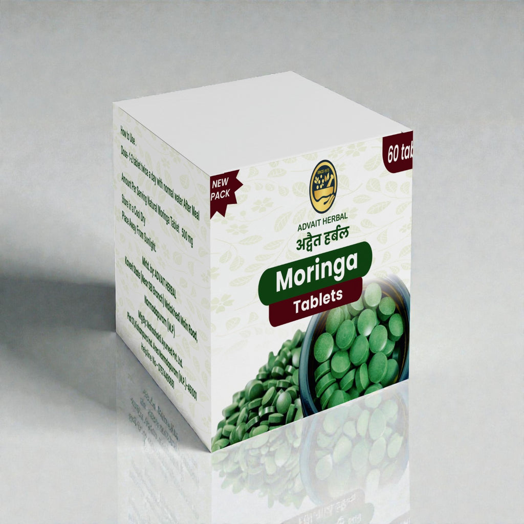 Advait Herbal Moringa Tablets 500 mg – Natural Immunity Booster, Rich in Iron, Calcium & Antioxidants (60 Tablets)