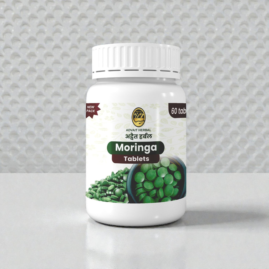 Advait Herbal Moringa Tablets 500 mg – Natural Immunity Booster, Rich in Iron, Calcium & Antioxidants (60 Tablets)