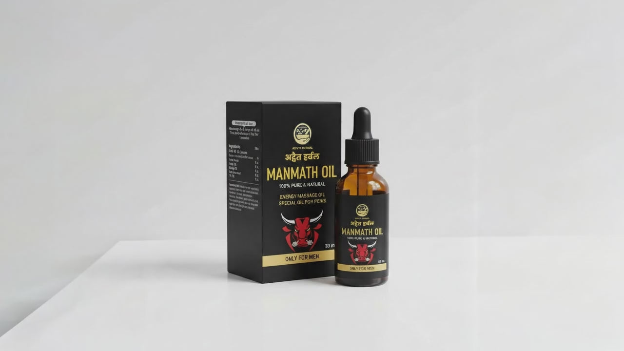 Advait Herbal Ayurvedic Herbal Oil for Male Vitality and Performance Support – External Use (30ml)